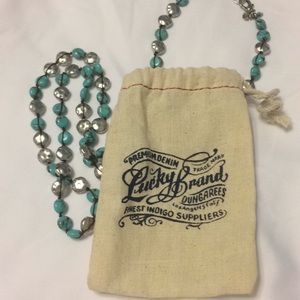 Lucky brand silver and turquoise necklace